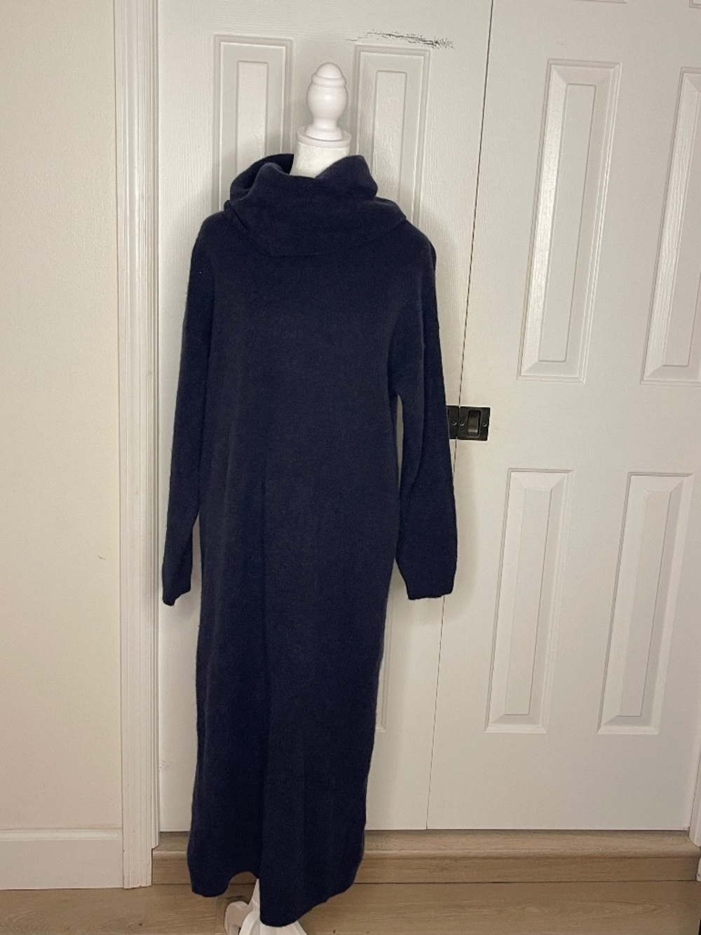 Selected Femme Maline Slouchy High-Neck Wool-Blend Midi Jumper Dress. Small.
